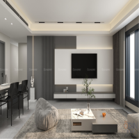 全案設(shè)計(jì)專欄 | 歐蒂尼全屋定制：靜謐的高級(jí)灰，低調(diào)極簡(jiǎn)舒適