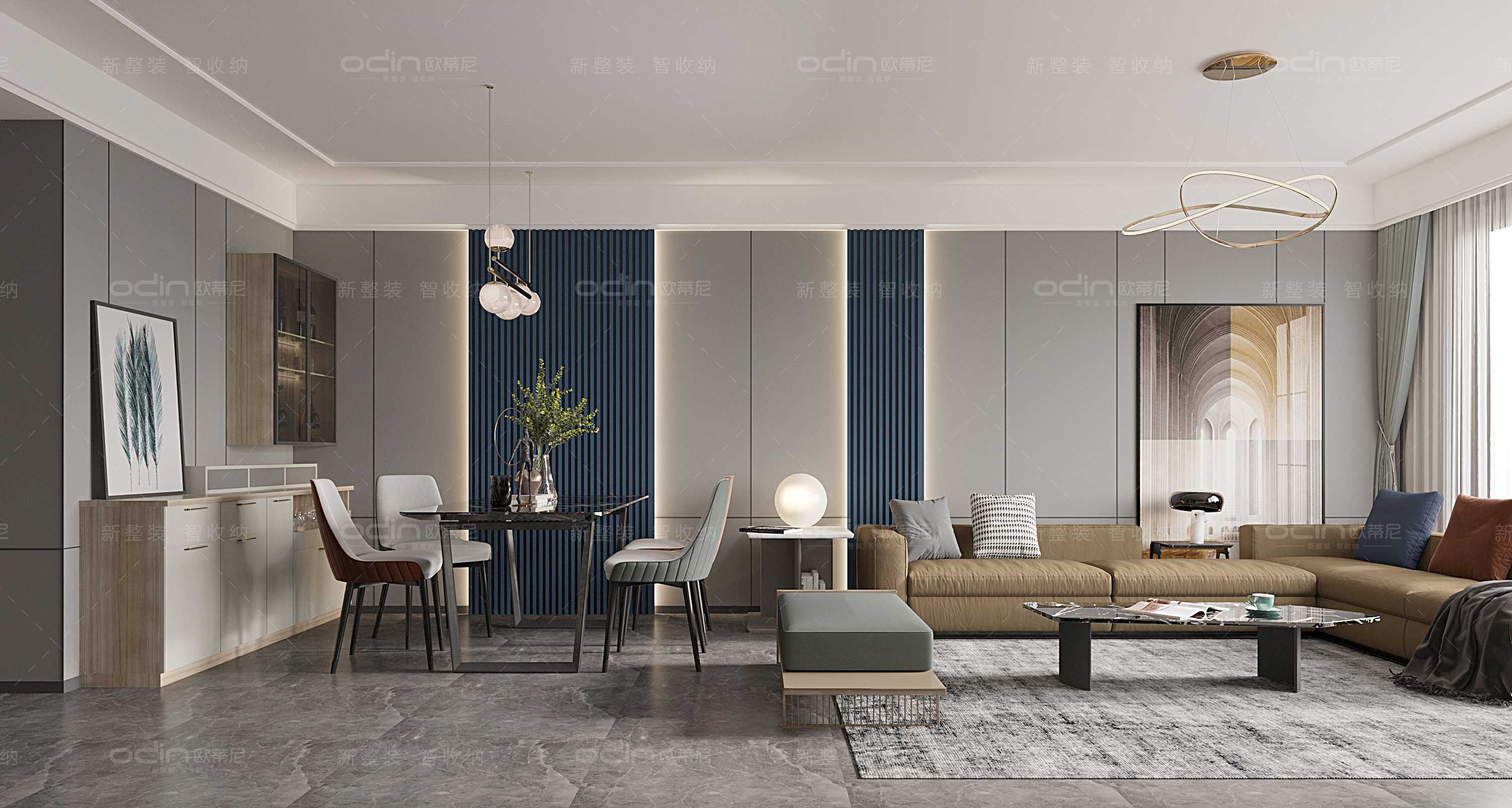 寇時(shí)尚現(xiàn)代裝修風(fēng)格全屋定制沙發(fā)背景8